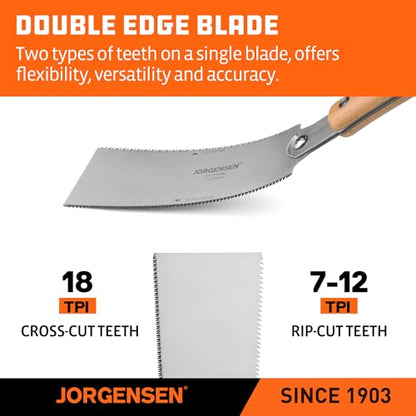 JORGENSEN RYOBA 7 Inch Double Edge Japanese Pull Saw