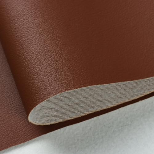 Vinyl Faux Leather Upholstery Fabric,Marine Vinyl Faux Leather Sheets,Durable,Replacement Renovate for Upholstery Muscle Car,Furniture, Sofa.(Brown,1 Yard) - color: Brown