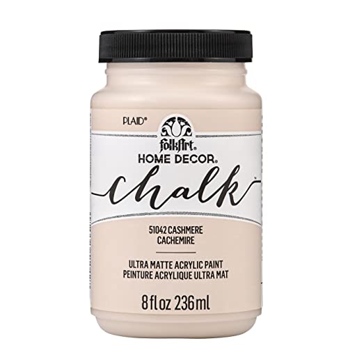 FolkArt Home Décor Chalk Paint, Cashmere 8 fl oz Acrylic Craft Paint with an Ultra Matte Finish, 51042 - color: Cashmere