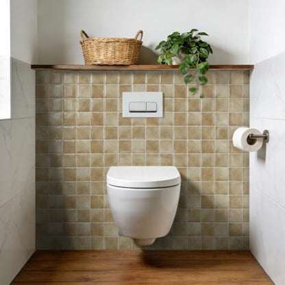 20pcs Peel and Stick Backsplash Wall Tiles,Sandy Beige 6"x6" - color: Sandy Beige