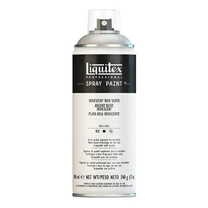 Liquitex Professional Spray Paint, 12-oz (400ml), Iridescent Rich Silver - color: Iridescent Rich Silver, size: 12 Ounce (Pack of 1)