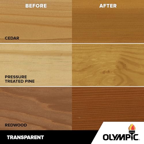 Olympic WaterGuard 1 gal Maple Brown Transparent Wood Stain & Sealer