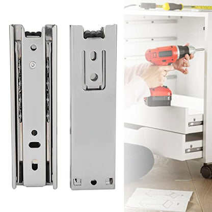 5inch Drawer Slides, 2PCS Soft Close Balls Bearing Drawer Runners Full Extension Side Mount Sliding Furniture Guide Undermount Drawer Mini Drawer Rails Table Cabinet Dresse 12.5cm/5in