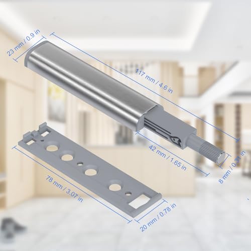 Jiayi Cabinet Latch Magnetic Push Catch 20 Pack Push to Open Cabinet Hardware Spring Release Push Touch Latch Heavy Duty Kitchen Door Push Release Latch for Drawer Closure Push Catch Press Out Latch - size: 20 Pack