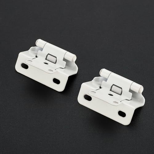Ravinte White Semi-Overlay 1/2 inch Self-Closing Hinges, 50 Pack - color: White