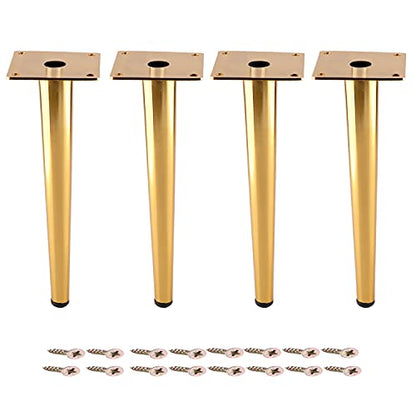 Osring 10 Inch Furniture Table Legs Straight, Gold Metal Coffee Table Feet - size: 10 Inch