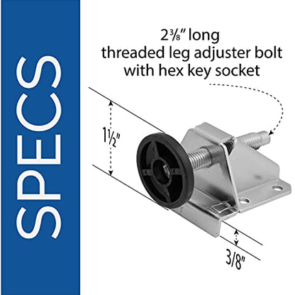 Heavy Duty Adjustable Leveling Feet Ideal for Desks and Tables