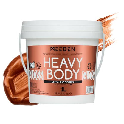 MEEDEN Metallic Copper Acrylic Paint: 1L /33.8oz Copper Paint Gloss Finish - color: Copper, size: 33.8 Fl Oz (Pack of 1)