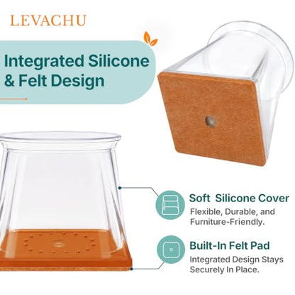 24 Pack Chair Leg Floor Protectors, Chair Leg Caps Square M - size: Square M