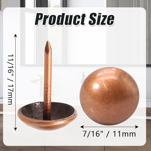 Copper Antique Upholstery Tacks 200Pcs - color: Copper