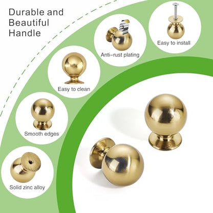 TUNNY 10 Pack Retro Cabinet Knobs-Champagne Bronze Kitchen Cabinet Handles Single Hole Cabinet Pulls Kitchen Cabinet Hardware for Cupboard Drawer Pulls TU10188 - color: Champagne Bronze, size: Single Hole-10Pcs