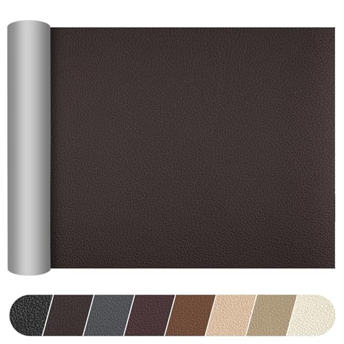 Leather Repair Kit, Large Vinyl Repair Patch for Couches Furniture - color: Dark Coffee, size: 23.6x78.7 inch