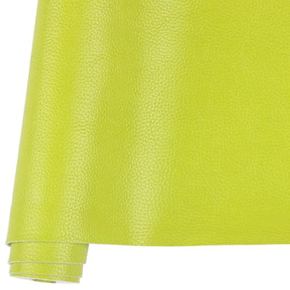 Ramya Faux Leather Sheets Roll 12" X 53"(30cm X 135cm) Upholstery Faux Leather Suitable for Handmade DIY, Earrings, Hair Clips, Sewing Crafts Projects (Fruit Green) - color: Fruit Green