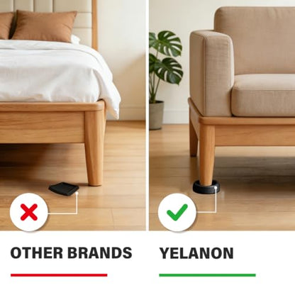 Non Slip Furniture Pads for Hardwood Floors -Yelanon 8Pcs 3” Coasters Cups - color: 8pcs3"round Black Square