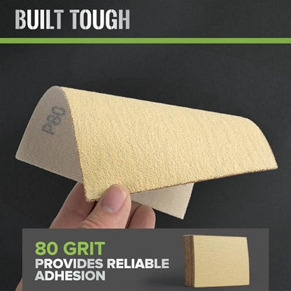 1/4 Sheet Sandpaper for Palm Sander 30PCS 80 Grit 4.5 x 5.5 Inch Palm Sander Paper with Hook and Loop Backing Sandpaper Sheets for Woodworking,Automotive,Metal - style: 80grit