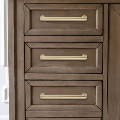 khtumeware 10-Pack 4-Inch(102mm) Brushed Brass Cabinet Pulls,Satin Brass Handles for Kitchen Cabinets, Cupboards, Drawers and Bathroom Hardware - color: Brushed Brushed Brass, size: 4"(102mm) Hole Center