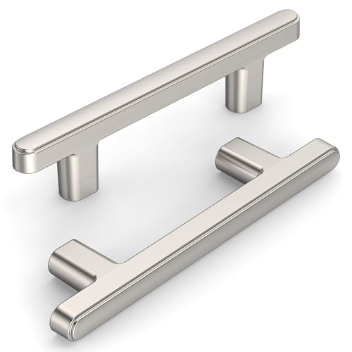 10 Pack 3 Inch(76mm) Kitchen Cabinet Handles Brushed Satin Nickel Cabinet Pulls Kitchen Cabinet Hardware Drawer Pulls for Cupboard Wardrobe - color: Brushed Satin Nickel, size: 3"/76MM Hole Center