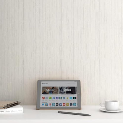 Livelynine Taupe Grasscloth Peel and Stick Wallpaper Textured Neutral Faux Grasscloth Contact Paper 15.8X78.8 Beige Grey Removable Grass Cloth Wallpaper Rolls for Walls Bathroom RV Camper Prepasted - size: 15.8" x 78.8"