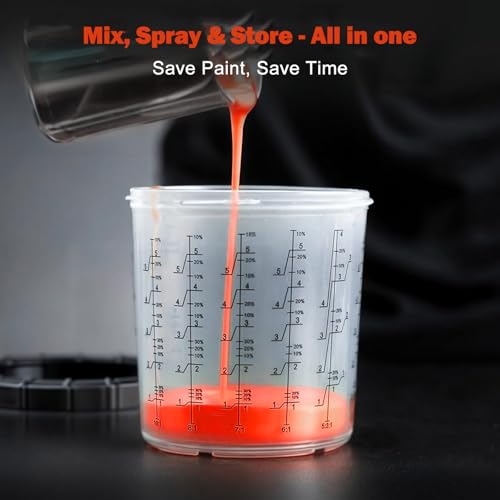 Disposable Paint Spray Gun Cup Liners & Lid, 50 Pack 20Ounce, 190Mic - size: 50pcs 600ml 20oz Cups