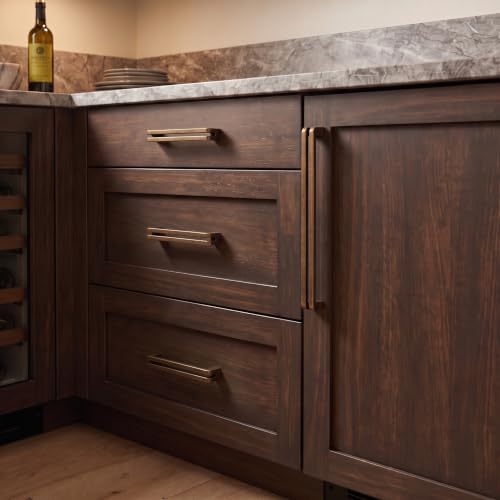 10 Pack Antique Brass Cabinet Pulls 3 Inch(76mm) Kitchen Cupboard Handles Solid Heavy Duty Zinc Alloy Drawer Pulls - color: Antique Brass, size: 3" Hole Center