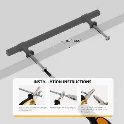 Goldenwarm 5 Pack Black Cabinet Handles, 3 Inch T Bar Handles - color: Black, size: 3 in Hole Center (76mm)