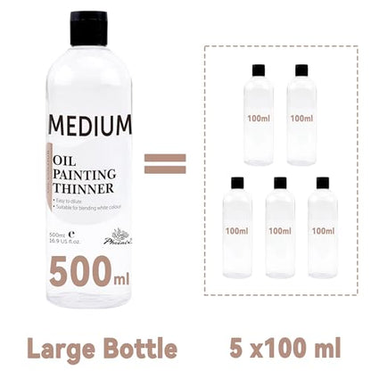 PHOENIX Oil Paint Thinner - 16.9 Fl Oz. / 500ml Bottle Oil Brush Cleaner - style: Paint Thinner 16.9 Fl Oz.