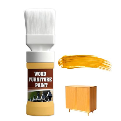 Furniture Paint and Chalk Paint for Furniture,Professional Kitchen Cabinet Paint, Wood Paint for Tables, Chairs & Refinishing - No Sanding Required, Low Odor & Water Based,Surface Repair Brush for Doors, Windows, and Metal,Quick-Drying Formula(Oak) - colo