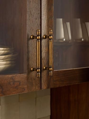 Antique Brass Cabinet Pulls - 3-3/4 Inch(96mm) Hole Center Cabinet Hardware,Kitchen Cupboard Bathroom Dresser Pulls Classic Vintage Drawer Handles (10, Antique Brass, 3-3/4"(96mm) Hole Centers) - size: 3-3/4"(96mm) Hole Centers