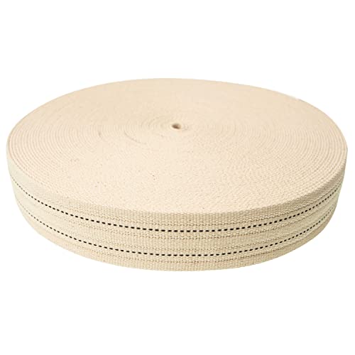 Cotton Strapping for Use As Soft Tie Down Strapping for Cotton Webbing Straps - 2 Inch Wide by 100 Foot Long Roll, Case of 12 Rolls - size: 2 inches x 1200 inches