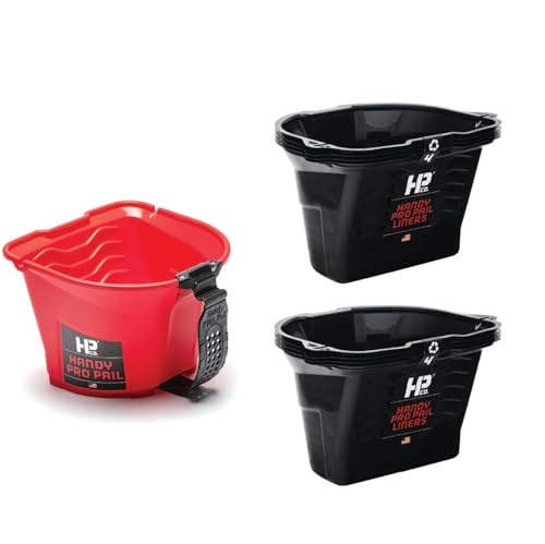 Handy Paint Pro Pail, Holds 1/2 Gallon of Paint or Stain, Quick Cleanup, Easy Color Change, Fits 4-6 Inch Mini Roller, 9 Piece Kit - size: 9 Piece Kit