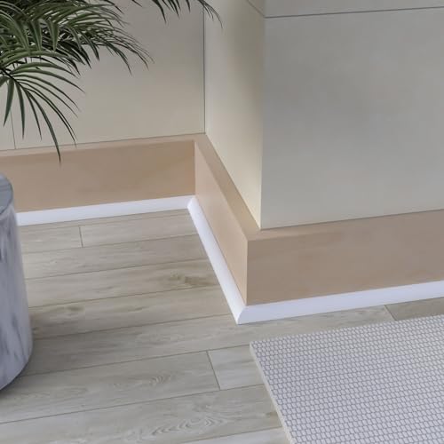 Flexible Quarter Round Molding, Mini Peel and Stick Rubber Trim Molding(White,480Inch) - color: White, size: 1/2 in x 40 ft