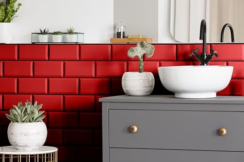 CHALK IT! All-in-One Multi-Surface Chalk Paint for Furniture & Cabinets - No Sanding, No Primer, Built-In Top Coat Water-Based, Low-Odor, Fast-Drying, Matte Finish (Country Red) - color: Country Red