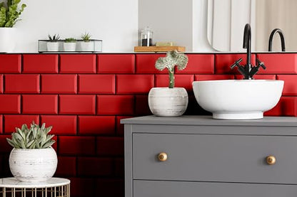 CHALK IT! All-in-One Multi-Surface Chalk Paint for Furniture & Cabinets - No Sanding, No Primer, Built-In Top Coat Water-Based, Low-Odor, Fast-Drying, Matte Finish (Country Red) - color: Country Red