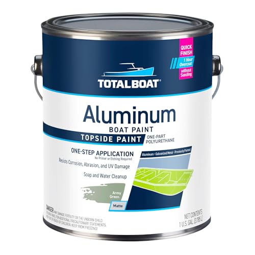 TotalBoat Aluminum Boat Marine Topside Paint - Army Green Gallon - color: Army Green, size: 128 Fl Oz (Pack of 1)