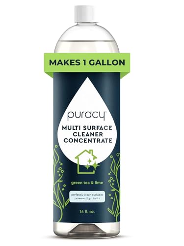 Puracy All Purpose Cleaner Concentrate – Plant-Powered Multi-Surface Cleaner - Surface Cleaner Solution As Seen on TikTok (Green Tea + Lime, 16 fl oz, 1 Pack) - size: 16 fl oz (Pack of 1)