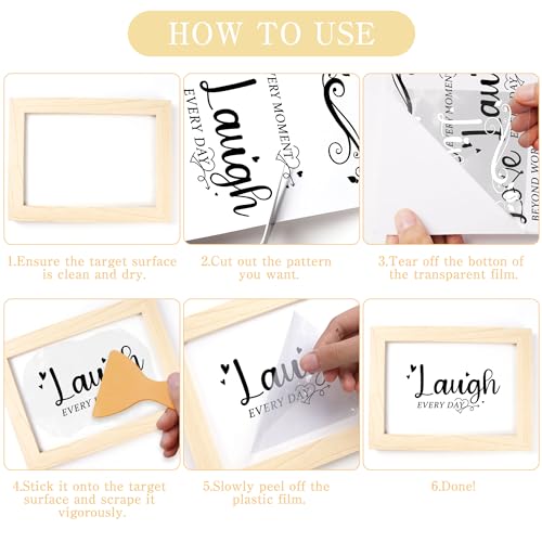12 Pcs Stickers Rub-On Transfers for Furniture & Crafts, 6 x 6 Inch - style: Vintage