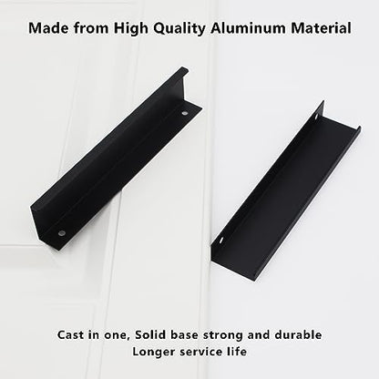 30 Pack Modern Kitchen Cabinet Handles, Black Finger Pulls Drawer - color: Black-30Pack, size: 5.9in(150mm) Overall Length
