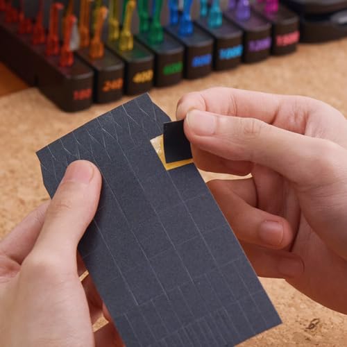 HOZO NeoSander Basic Sanding Paper Kit, 8 Grit Levels (#180–#1500), Wet Sanding Compatible, Reusable Sanding Sheets, Residue-Free Adhesive Backing, Starter Pack for Shaping, Sanding & Fine Polishing - size: Basic Kit
