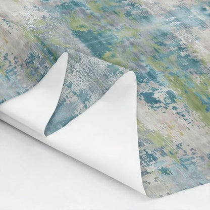 Erosebridal Watercolor Abstract Fabric by the Yard,Teal Blue Green Tie Dye - color: Teal Blue Green, size: 5 Yards