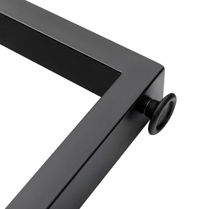 36 Inch Metal Bar Table Legs,DIY Furniture Legs,Black Set of 2. - size: W17.72"*H36"