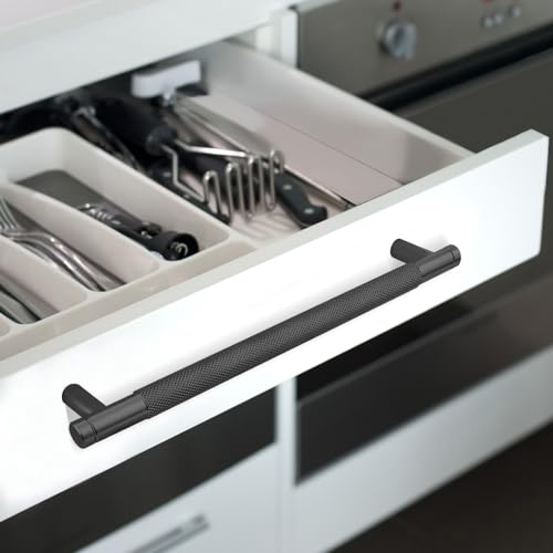 12 Pack 7 1/2 Inch 192 mm Barrel Cabinet Pulls Black Cupboard Aluminum Handles Drawer Pull Cabinet Handles(12 Pack, Black, 7 1/2 Inch) - color: Black, size: 7 1/2 Inch