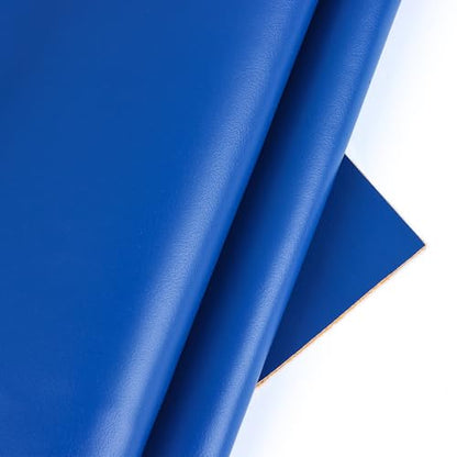 Faux Leather Vinyl Upholstery Fabric, 54 x 36 inches Synthetic Repholstery Leather Vinyl, Soft Touch Distressed DIY and Craft Material (Royal Blue, 1 Yard) - color: Royal Blue