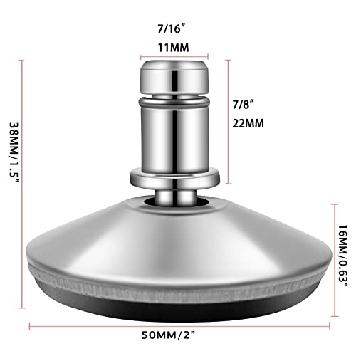 Bell Glides Replacement Office Chair Swivel Caster Wheels to Fixed Stationary Castors，Adjustable Castor Low Profile Stool with Separate Self Adhesive Felt Pads Black 5pcs Silver