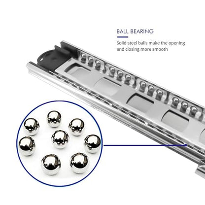 10 Pairs of 24 Inch Full Extension Side Mount Drawer Slides - size: 24 Inch