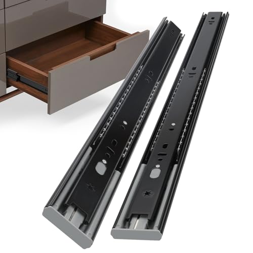Goldenwarm 12 Inch Black Soft Close Drawer Slides 20 Pack 10 Pairs 100lb - size: 12 Inch