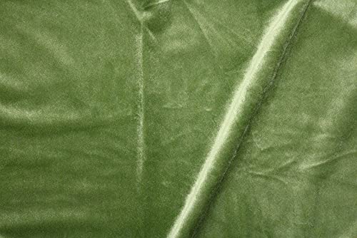 Velveteen Apple Green, Soft Velvet Fabric Cut by The Yard, 72 Inch. in Width, Ideal Material for Upholstery Coaches and Chairs, Drapery, Pillows, Slipcovers, Tablecloths, Sewing, DIY, Arts & Crafts - color: Apple Green, size: Cut by the Yard