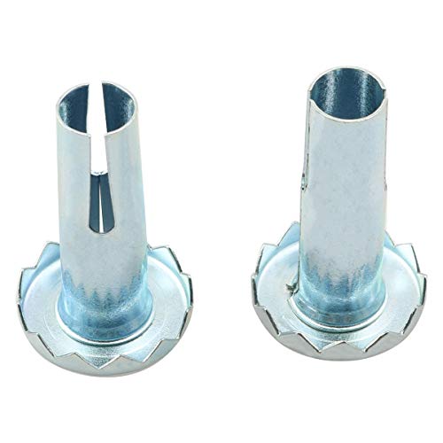 heyous 8PCS Caster Sockets 3/8" x 1-1/4" Metal Caster Stem Sleeve, Furniture Insert Wheel Mounting Stem for Chair Legs, Height 31mm, Dia 3/8in