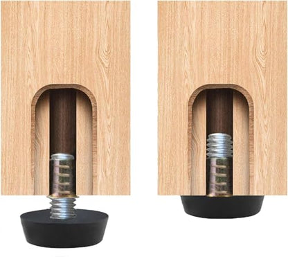 1/4" Thread Furniture/Table/Chair Feet Levelers Screw On,64 Pcs/Package Adjustable Wood Furniture Leg Levelers with 1/4-20 Threaded Inserts - size: 64Pcs With Nut