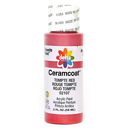 Delta Creative Ceramcoat Acrylic Paint in Assorted Colors (2 oz), 2107, Tompte Red - color: Tompte Red, size: 2 Fl Oz (Pack of 1)