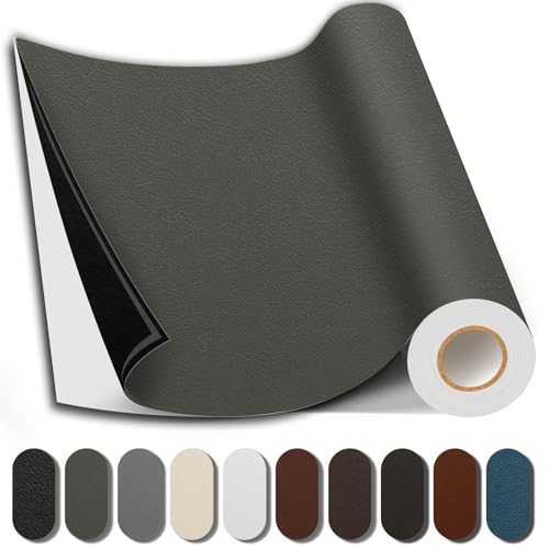 Leather Repair Kits, Large Vinyl Repair Patch for Couches Furniture - color: Dark Grey, size: 17X79 inch